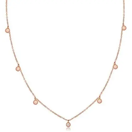 Barzel 18K White Gold & 18K Rose Gold with Created Fire Opal Necklaces Barzel 18K White Gold & 18K Rose Gold with Created Fire Opal Necklaces