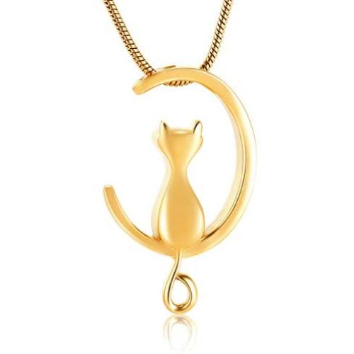 Minicremation Pet Cremation Jewelry Urn Necklace for Ashes Memorial Pendant Ashes Holder Keepsakes Jewelry for Ashes for Cat