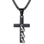 FaithHeart Cross Necklace, Stainless Steel/Gold Plated Christian Jewelry Church Baptism Gift Cross Pendant Necklaces for Men Women, Customize Available (Send Gift Box)