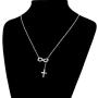 WUSUANED with God All Things are Possible Infinity Cross Necklace Bracelet Religious Jewelry Inspirational Gift