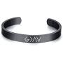 VNOX God is Greater Than Highs and Lows Stainless Steel Inspirational Cuff Bangle Bracelet,59MM/64MM