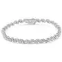 .925 Sterling Silver 1.0 Cttw Diamond Spiral Wave S-Link 7'' Tennis Bracelet - Choice of White (I-J / I3) or Color-Enhanced Blue (I1-I2) Diamonds .925 Sterling Silver 1.0 Cttw Diamond Spiral Wave S-Link 7'' Tennis Bracelet - Choice of White (I-J / I3) or Color-Enhanced Blue (I1-I2) Diamonds