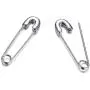 Gold Plated Stainless Steel Stylish Cartilage Earrings Punk Goth Safety Pin Earrings for Women Girl Gold Plated Stainless Steel Stylish Cartilage Earrings Punk Goth Safety Pin Earrings for Women Girl