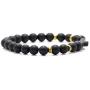 Xusamss Fashion 8MM Matte Agate Beads Bracelet Cross Elastic Link Bracelet,7 1/2 Wrist