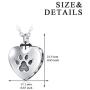 WINNICACA S925 Sterling Silver Urn Necklaces for Ashes Forever In My Heart Cremation Cross Urns Keepsake Necklace Jewelry w/Funnel Filler