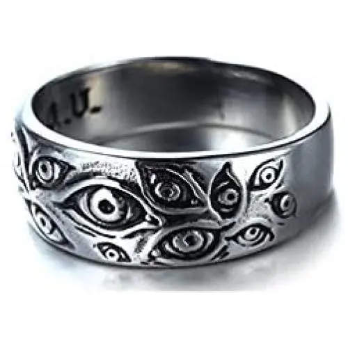 Fuqimanman2020 Vintage Stainless Steel Evil Eye Ring Fuqimanman2020 Vintage Stainless Steel Evil Eye Ring