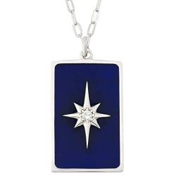 CiM concept Compass Necklaces for Women- North Star Turquoise and Enamel 925 Sterling Silver Compass Necklace for Women- Pendant for Valentines Day, Birthday Gifts for Women and Girl