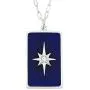 CiM concept Compass Necklaces for Women- North Star Turquoise and Enamel 925 Sterling Silver Compass Necklace for Women- Pendant for Valentines Day, Birthday Gifts for Women and Girl