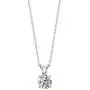 FANCIME 14k Solid White Gold Classic Round 4 Prong Solitaire 1 Carat Moissanite Simulated Diamond Pendant Necklace For Women Girls, 16'' + 2'' Extender，DEW Color VVS Clarity Moissanite
