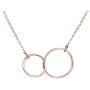 SANNYRA Daughter-in-Law Gift Necklace Mother Daughter Jewelry Gift for Her 14K Rose Gold Filled 2 Interlocking Circles