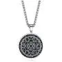 MPRAINBOW Mens Stainless Steel Talisman Seal of Solomon Viking Runes Tetragrammaton Pendant Lucky Talisman Necklace