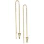 Dagger Threader Earrings for Women | 14k Gold Dangle Earrings for Women | Dagger Drop Earrings for Women | Long Chain Earrings for Women | Nickel Free Hypoallergenic Thread Earrings, Triangle Earrings