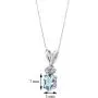 14 Karat White Gold Oval Shape 0.75 Carats Aquamarine Diamond Pendant 14 Karat White Gold Oval Shape 0.75 Carats Aquamarine Diamond Pendant