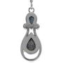 Silvershake Roman Byzantine Style Natural Blue Lapis 925 Sterling Silver Rope Dangle Hook Earrings