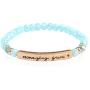 Inspiration Engraved Bar Sparkly Crystal Bead Bracelet - Religious Christian Message Stretch Strand Cuff Bangle Lord, Amazing Grace, Philippians Bible