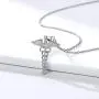Nofade Silver Caduceus Symbol of Medicine Necklace 925 Sterling Silver Pendant Necklace for Doctor or Nurse Perfect Holiday Gift Jewelry Gift Nofade Silver Caduceus Symbol of Medicine Necklace 925 Sterling Silver Pendant Necklace for Doctor or Nurse Perfect Holiday Gift Jewelry Gift
