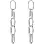 JustMoMoMin Simple Fashion Chain Link Long Drop Earrings for Men Women Boys Girls Jewelry