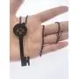 Coraline Key Necklace Girls Button Key Metal Pendant Sweater Chain Present for Child (Black)