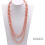 JYXJEWELRY Long Strand Pink Coral Necklace 9mm Handmade Coral Beads Opera Endless Necklace 56''