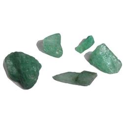 Rough Green Emerald 30.50 Ct Lot of 5 Pcs Natural Mineral Specimens Green Raw Emerald Gem