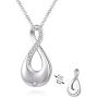 oGoodsunj 925 Sterling Silver 8 Urn Jewelry Memorial Necklace for Ashes Infinite Cremation Pendant - Forever in My Heart
