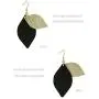 missaqua Leather Earrings Layered Metallic Genuine Leather Leaf Dangle Drop Earrings for Women missaqua Leather Earrings Layered Metallic Genuine Leather Leaf Dangle Drop Earrings for Women