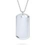 Personalized Mens Large Army Dog Tag Pendant Necklace For Men Engravable 925 Sterling Silver Bead Ball Chain 24 Inch