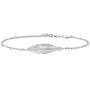 AmorAime Silver Bracelet for Women Lucky Simple Feather Bracelet Love 925 Sterling Silver Adjustable Jewelry for Girls for Birthday or Mothers Day