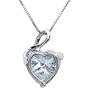 Love Heart Pendant Necklace Zircon Rhodium-plated Copper Jewelry Gifts For Women 18+2