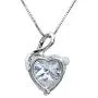 Love Heart Pendant Necklace Zircon Rhodium-plated Copper Jewelry Gifts For Women 18+2 Love Heart Pendant Necklace Zircon Rhodium-plated Copper Jewelry Gifts For Women 18+2