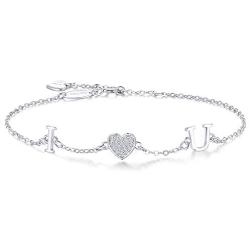 925 Sterling Silver Bracelet 14K Gold Plated Italian Bead Charm Link Chain Diamond Bracelet for Women Teen Girls