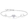 925 Sterling Silver Bracelet 14K Gold Plated Italian Bead Charm Link Chain Diamond Bracelet for Women Teen Girls