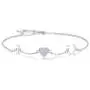 925 Sterling Silver Bracelet 14K Gold Plated Italian Bead Charm Link Chain Diamond Bracelet for Women Teen Girls