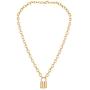 Lock Pendant Necklace Statement Long Chain Punk Multilayer Choker Necklace for Women Girls