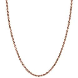 Honolulu Jewelry Company 14K Solid Rose Gold Rope Chain Necklace