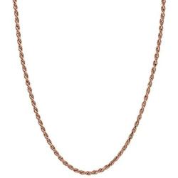 Honolulu Jewelry Company 14K Solid Rose Gold Rope Chain Necklace