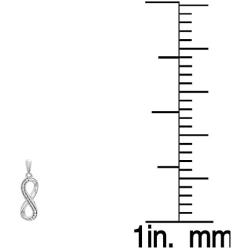 Dazzlingrock Collection 0.08 Carat (ctw) 10K Round White Diamond Ladies Infinity Swirl Dangling Earrings, White Gold