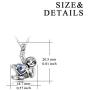 YFN Sloth Gifts Sterling Silver Sloth Necklace Heart Crystal Sloth Jewelry for Women Men