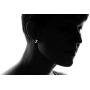 Barzel 18k Gold Plated Layered Crystal Cross Earrings Huggies for Women.