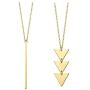 Defiro 2Pcs Y Layer Simple Bar Pendant Necklace Center Long Lariat Chain for Women Jewelry JAKIELAX