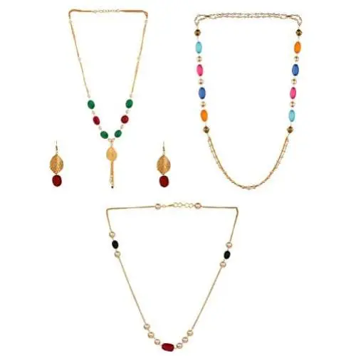 Efulgenz Pearl Necklace Indian 14 K Gold Plated Red Green Faux Ruby Emerald Beads Strand Fashion Costume Jewelry Efulgenz Pearl Necklace Indian 14 K Gold Plated Red Green Faux Ruby Emerald Beads Strand Fashion Costume Jewelry