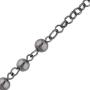 Lux Accessories Classic 80s Gothic Black Rosary Cross Beaded Pendant Necklace
