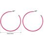 3 Pairs Women Fashion Retro Neon Earrings for 80s Party or Retro Costume Party (Loop Earings)