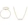 Set Multi Pearl Chain Link Adjustable Pendant Choker Necklace Bracelet Bangle Arm Stacking for Women Girl Jewelry Dainty Minimalist Bohemian Simple Layered Gold Plated
