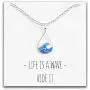 Ocean Wave Necklace – Cute Drop Shape Pendant for Surfer, Sea Lover, Hawaiian or Beach Enthusiast - Blue Wave Jewelry is a Great Gift for any Woman Ocean Wave Necklace – Cute Drop Shape Pendant for Surfer, Sea Lover, Hawaiian or Beach Enthusiast - Blue Wave Jewelry is a Great Gift for any Woman