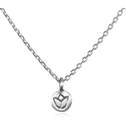 Satya Jewelry Sterling Silver Mini Lotus Necklace (18-Inch) Satya Jewelry Sterling Silver Mini Lotus Necklace (18-Inch)