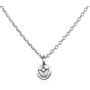 Satya Jewelry Sterling Silver Mini Lotus Necklace (18-Inch)
