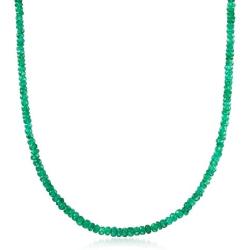 Ross-Simons 70.00 ct. t.w. Emerald Bead Necklace in 14kt Yellow Gold With Magnetic Clasp