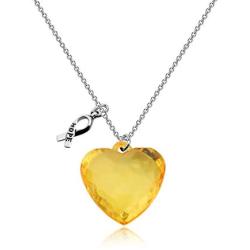 CENWA Cancer Awareness Jewelry Yellow Awareness Necklace with Hope Ribbon Charm Cancer Awareness Jewelry Gift for Endometriosis/Bladder Cancer/Suicide Prevention/Bone Cancer
