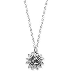 Boma Jewelry Sterling Silver Sunflower Pendant Necklace, 18 Inches